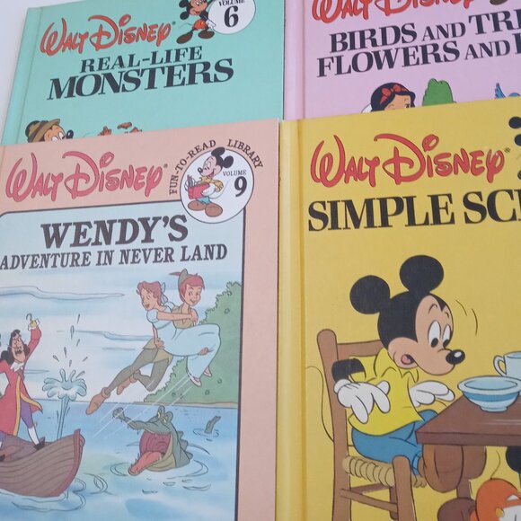 VTG Walt Disney Fun-To-Learn Library Volume Set 1983 Bantam Books Lot of 8 - Picture 4 of 13